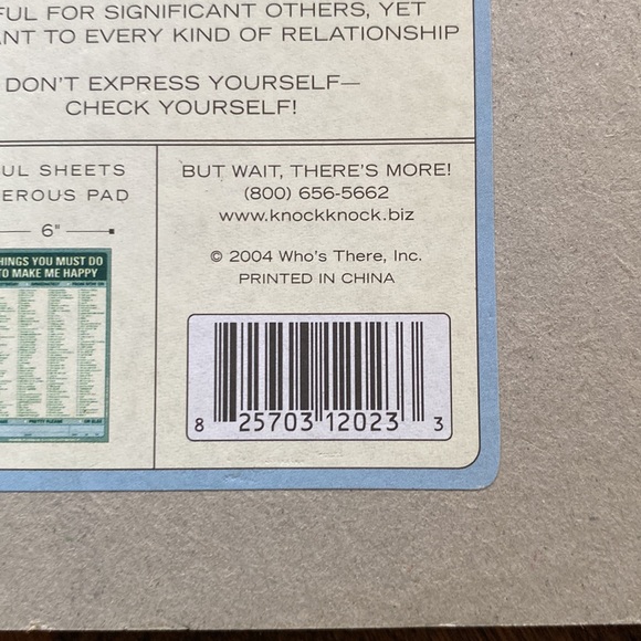 KNOCK KNOCK What You Must Do To Make Me Happy Notepad. - Picture 4 of 11